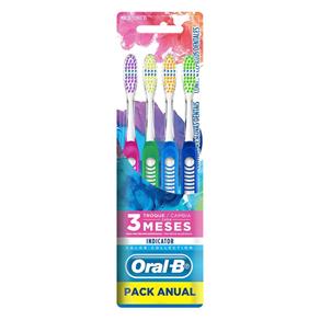 Escova Dental Oral-B Indicator Color Colection 4 Unidades