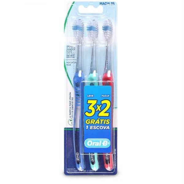 Escova Dental Oral-B Indicator Plus Macia 35 Leve 3 Pague 2 - Oral B