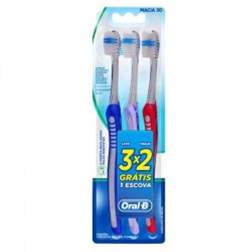 Escova Dental Oral-b Indicator Plus Macia 3 Unidades