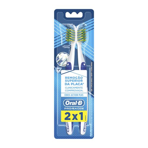 Escova Dental Oral-B Pro Saúde 40 Cross Action Leve 2 Pague 1