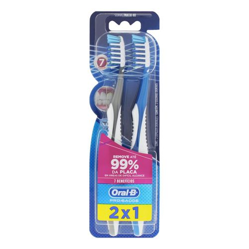 Escova Dental Oral-B Pró-Saúde 40 Macia 7 Beneficíos Leve 2 Unidades Pague 1 Unidade
