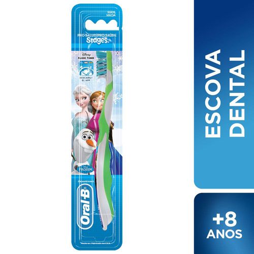 Escova Dental Oral-B Stages 4 Frozen Escova Dental Oral-B Pró-Saúde Macia 8+ Anos 1 Unidade