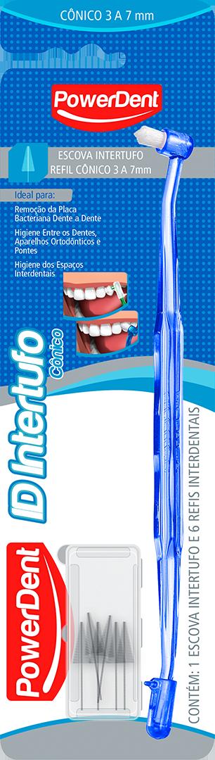 Escova Dental Powerdent Intertufo Cônica