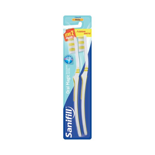 Escova Dental Sanifill Oral Magic - 2 Unidades M Média