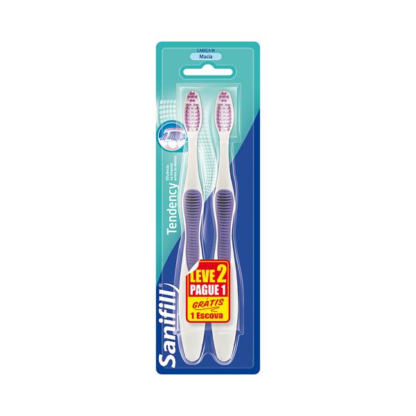 Escova Dental Sanifill Tendency - Macia Leve 2 Pague 1