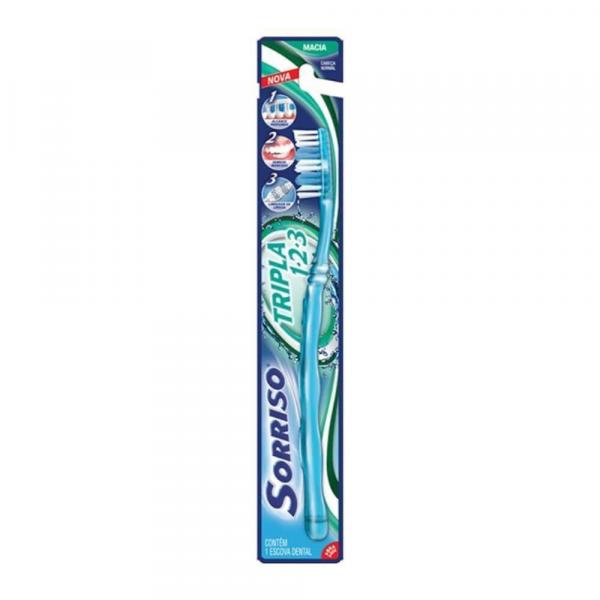 Escova Dental Sorriso Tripla 1 2 3 1 Unidade