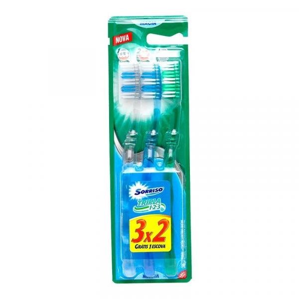 Escova Dental Sorriso Tripla 123 Leve 3 Pague 2
