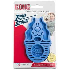 Escova Kong ZoomGroom Dog - Azul