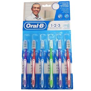 Escova Oral-B 123 - 6 Unidades