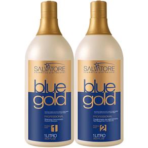 Escova Progressiva Blue Gold Salvatore Sem Formol Cosméticos 2x 1000ml