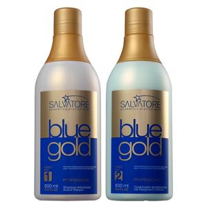 Escova Progressiva Blue Gold Salvatore - Sem Formol 2x500ml
