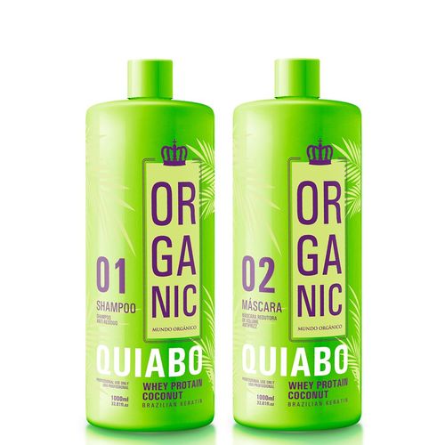 Escova Progressiva Definitiva de Quiabo Organic 2x1litro