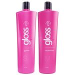 Escova Progressiva Fox Gloss Kit (shampoo Limpeza Profunda 1L e Máscara Tratamento1L)