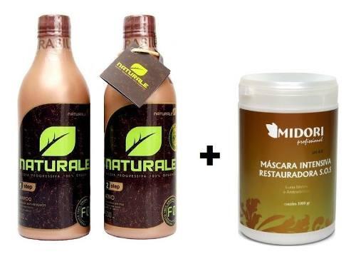 Escova Progressiva Naturale + Mascara Hidratacao Midori 1kg - Naturale Brasil