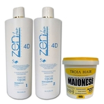 Escova Progressiva Zen Hair Matizadora 4d 2x1litro +