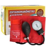 Esfigmomanômetro Aneróide Vermelho - Premium