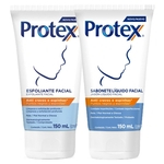 Esfoliante Facial Protex Anti Cravos e Espinhas + Sabonete Anti Cravos 150ml Cada