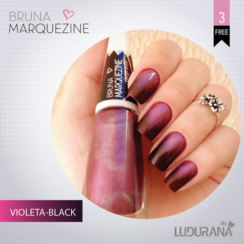 Esmalte Bruna Marquezine Degrade Violeta-black 8ml