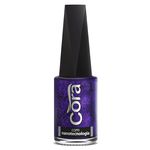 Esmalte Cora 9ml Black 11 Glitter Purple 88