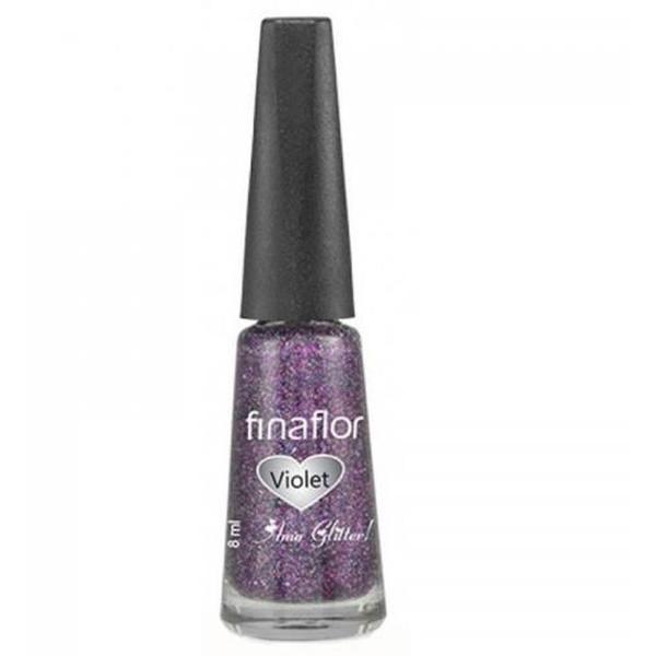 Esmalte Fina Flor Amo Glitter Violet 8ml - Finaflor