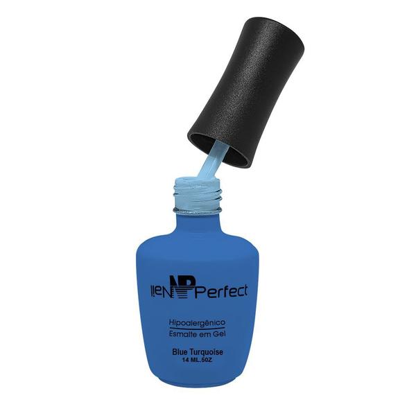 Esmalte Gel Nail Perfect Hipoalergênico Blue Turquoise 14ml