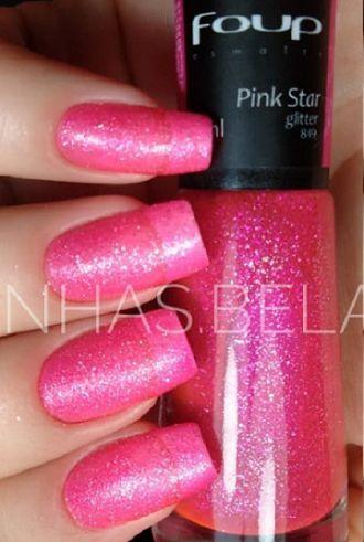 Esmalte Glitter Pink Star - Foup 8ml
