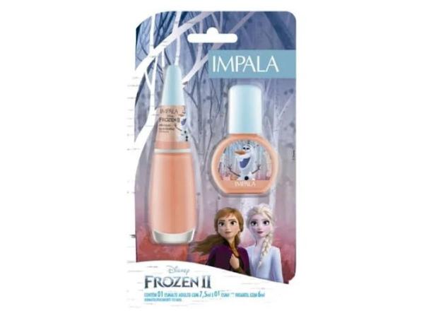 Esmalte Impala Frozen Infantil Kit Mãe/filha Olaf Vegano