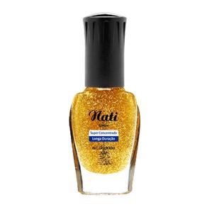 Esmalte Nati Glitter - Dourado