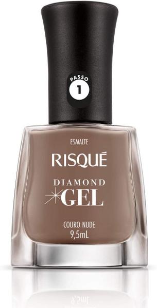 Esmalte Risque Diamond Gel 9,5 Ml - Couro Nude - Risqué