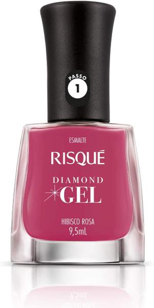 Esmalte Risque Diamond Gel 9,5 Ml - Hibisco Rosa - Risqué