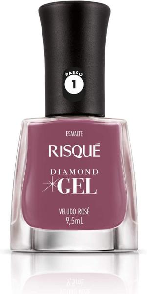 Esmalte Risque Diamond Gel 9,5 Ml - Veludo Rosé - Risqué