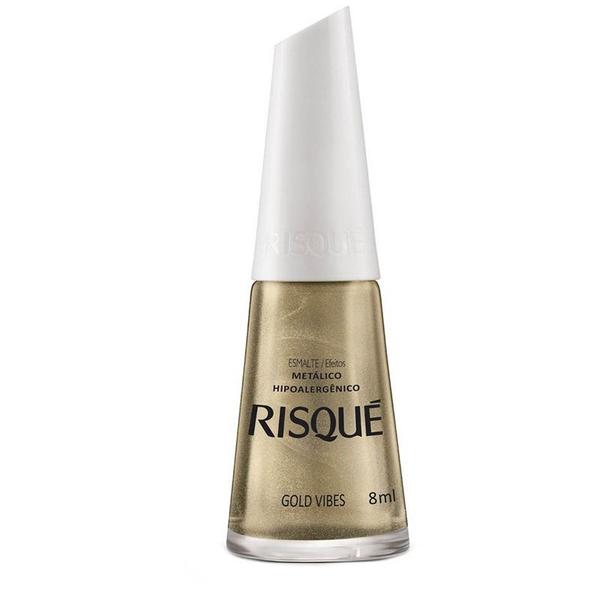 Esmalte Risque Metálico Gold Vibes 8ml - Cosmed Ind. Cosm. e Med. S/A