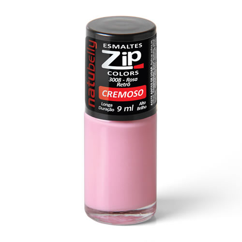 Esmalte Rosa Retro Zip Colours Calcium 9Ml Natubelly