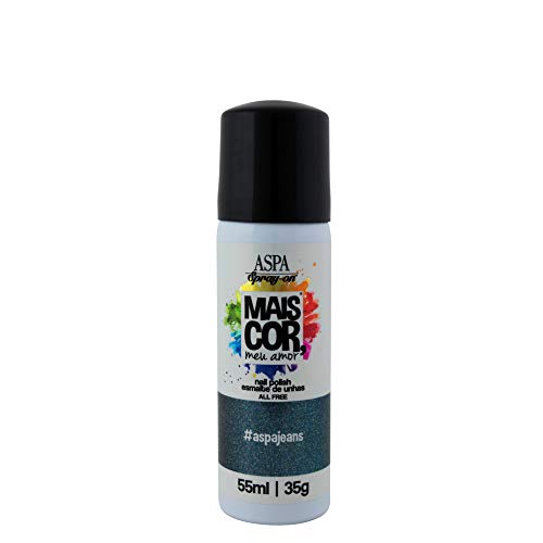 Esmalte Spray Aspa Spray-On Coleção Mais Cor, Meu Amor Cor Jeans com 55ml