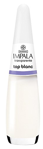 Esmalte Top Blanc, Impala Cosmeticos, Transparente/ Branco