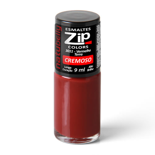 Esmalte Vermelho Terra Zip Colours Calcium 9Ml Natubelly