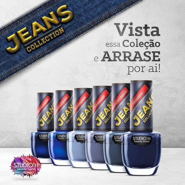 Esmaltes Fortalecedores Studio 35 Jeans Collection - Kit 6 Cores