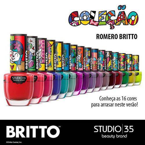 Esmaltes Studio 35 Coleção Romero Britto com 16 Cores