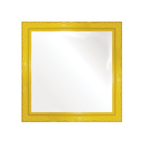 Espelho Brilho Rococo 31X31cm Kapos Amarelo