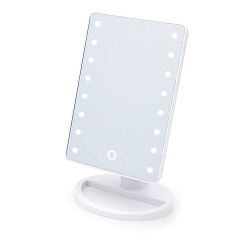 Espelho Camarim de Mesa com 16 Led Portatil Articulado Branco - Dx