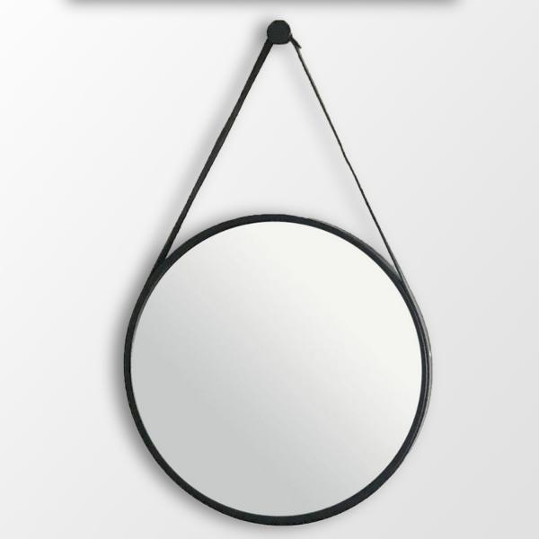 Espelho com Alça de Couro - 50cm - E2g Design