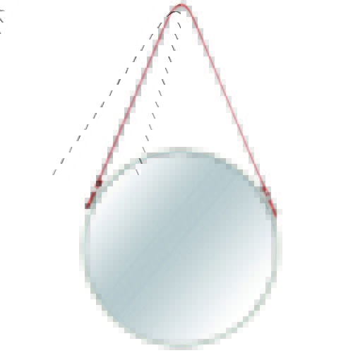 Espelho com Alça Decorativo Metal Branco 45,5x75,5x3,5cm
