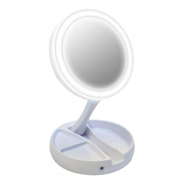 Espelho com Luminária Usb Foldway-ztg