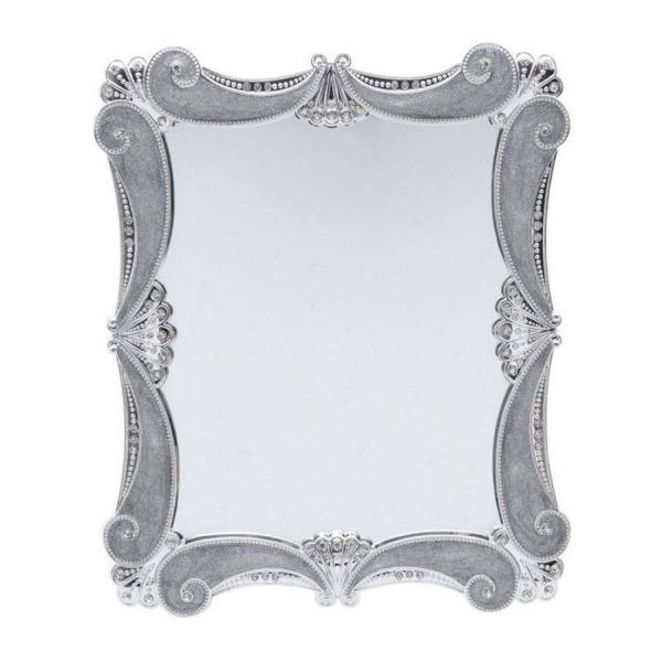 Espelho com Moldura de Plástico Euro 10cmx15cm Prestige Rojemac Prata