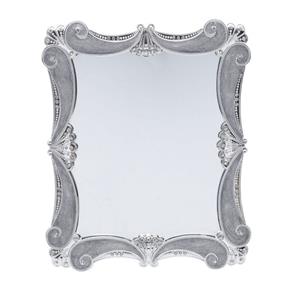 Espelho com Moldura em Plástico 10x15 Euro Prestige - Prata