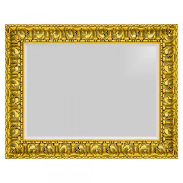 Espelho com Moldura na Cor Ouro Envelhecido 100x80cm - Decore Pronto