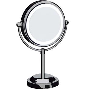 Espelho de Aumento Dupla Face Mor com Iluminação em Led 8484 - Cromado