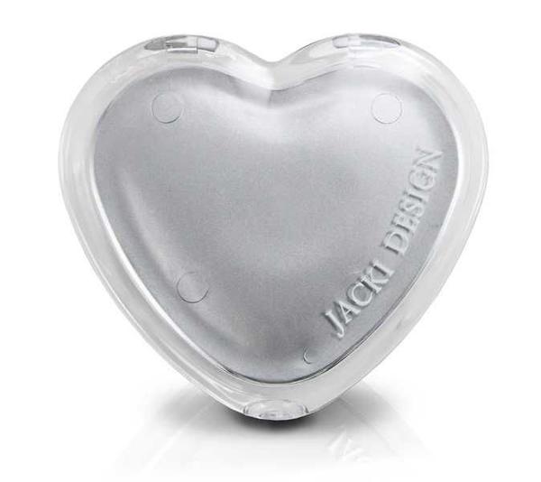Espelho de Bolsa Coração Prata Jacki Design