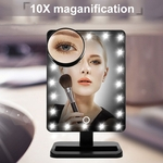 Espelho De Maquiagem Led Luz 10x Ampliação Sensor De Toque Portátil Od889