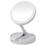 Espelho de maquilhagem iluminado LED Espelho espelho de maquilhagem compacta, Espelho de maquilhagem